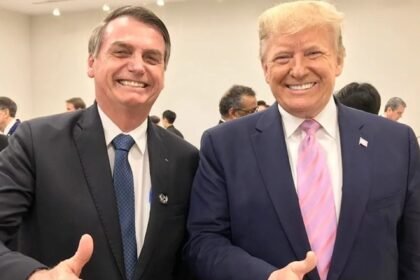 Ex-presidente Bolsonaro e presidente dos EUA Donald Trump