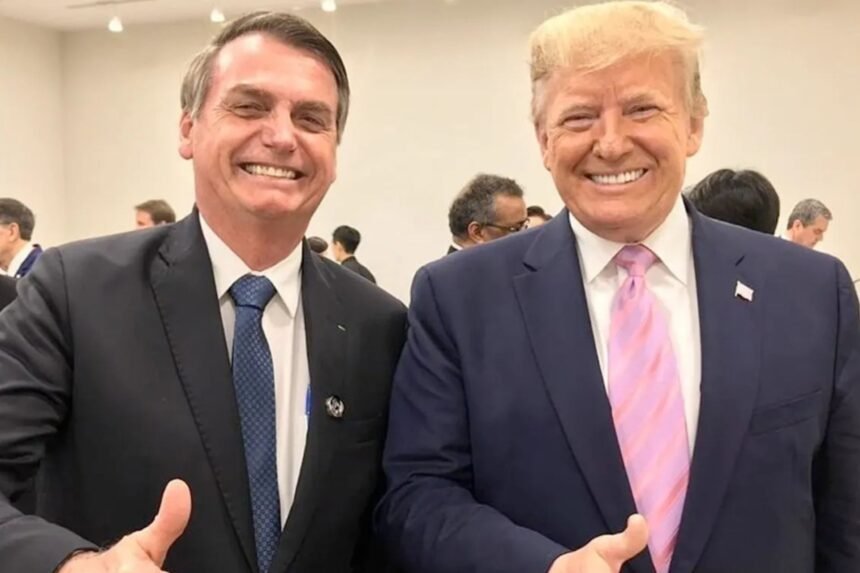 Ex-presidente Bolsonaro e presidente dos EUA Donald Trump