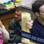 Jairinho e Monique no banco dos réus — Foto: Reprodução/TV Globo