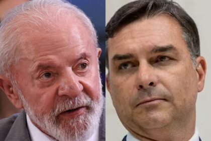 Lula e Flávio Bolsonaro