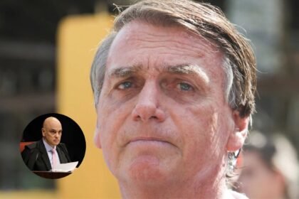 Ministro Alexandre de Moraes e ex-presidente Jair Bolsonaro (PL)