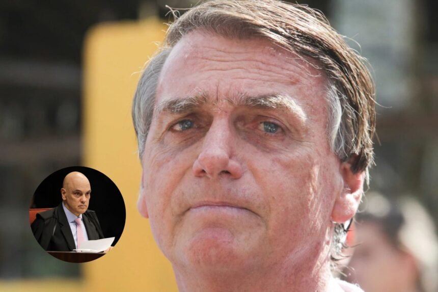 Ministro Alexandre de Moraes e ex-presidente Jair Bolsonaro (PL)