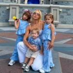 Virginia e filhos, Maria Flor, Maria Alice e José Leonardo