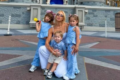 Virginia e filhos, Maria Flor, Maria Alice e José Leonardo