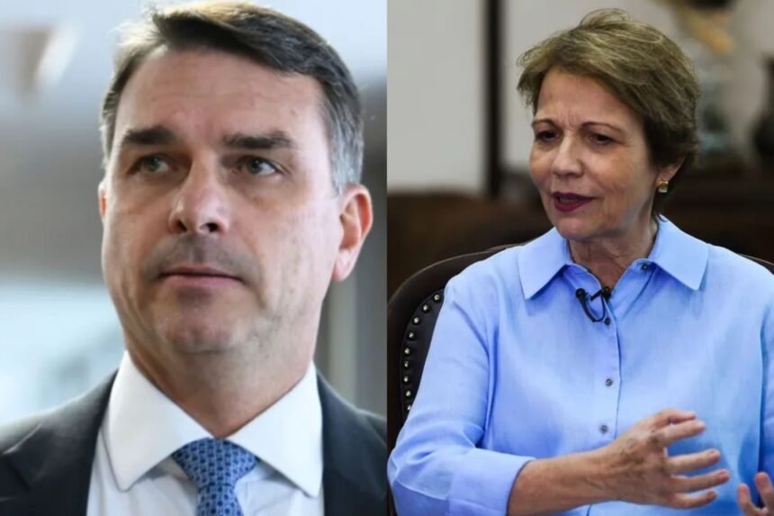 Flávio Bolsonaro acena para Tereza Cristina como vice dos sonhos