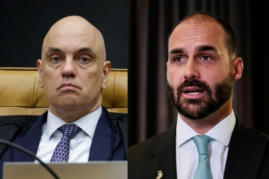 Moraes define data de interrogatório de Eduardo Bolsonaro
