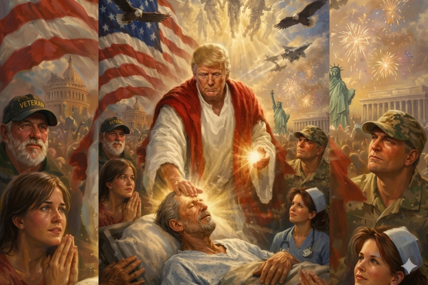 Após atacar papa, Trump divulga ilustração com traje religioso