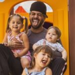 Zé Felipe e filhos, Maria Flor, Maria Alice e José Leonardo