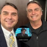 Flávio compartilha trailer do filme "Dark Horse" e chama Bolsonaro de "verdadeiro herói"