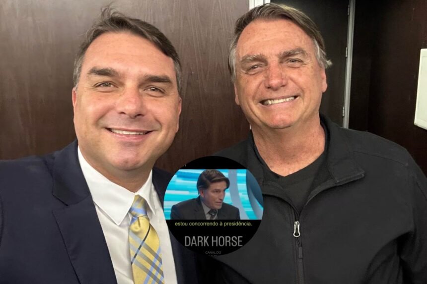 Flávio compartilha trailer do filme "Dark Horse" e chama Bolsonaro de "verdadeiro herói"