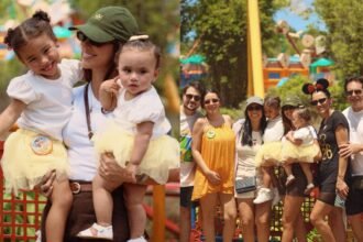 Fofas! Filhas de Neymar curtem a Disney antes de jogo da Seleção Brasileira