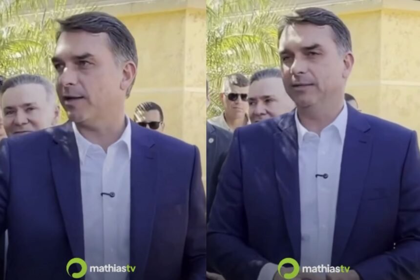 Flávio serve churrasco a jornalistas e critica decisão de Moraes sobre sigilo de fonte