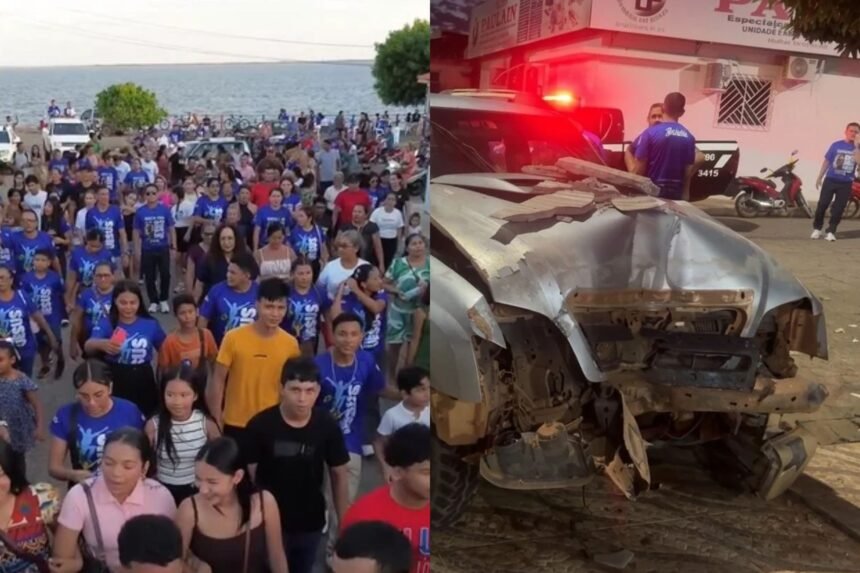 Vídeo mostra momento de acidente na Marcha para Jesus, em Terra Santa, PA